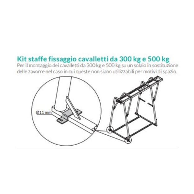 Immagine di Imer International S.P.A. Kit Staffe Fissaggio Cavalletti - 1191232