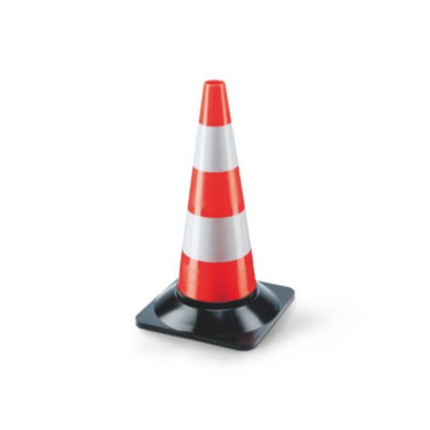 Immagine di Sisas Cono In Pvc H.50 Cm Bianco/Rosso - 909011003