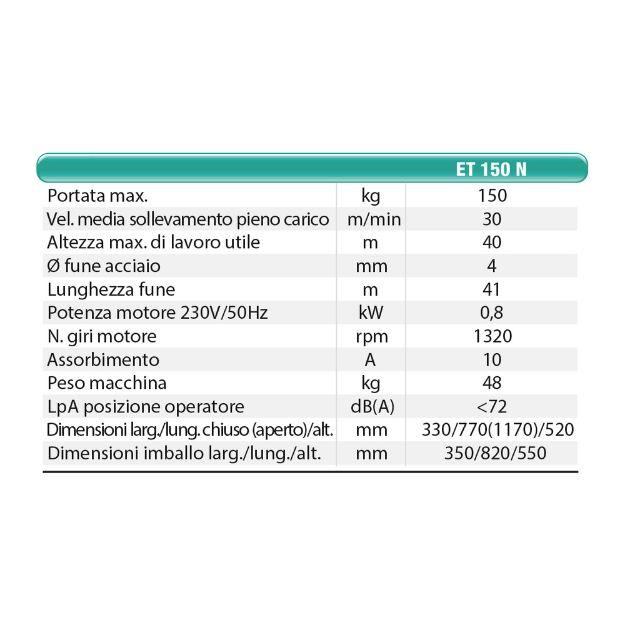 Immagine di Imer International S.P.A. Elevatore Et150 New - 1141250